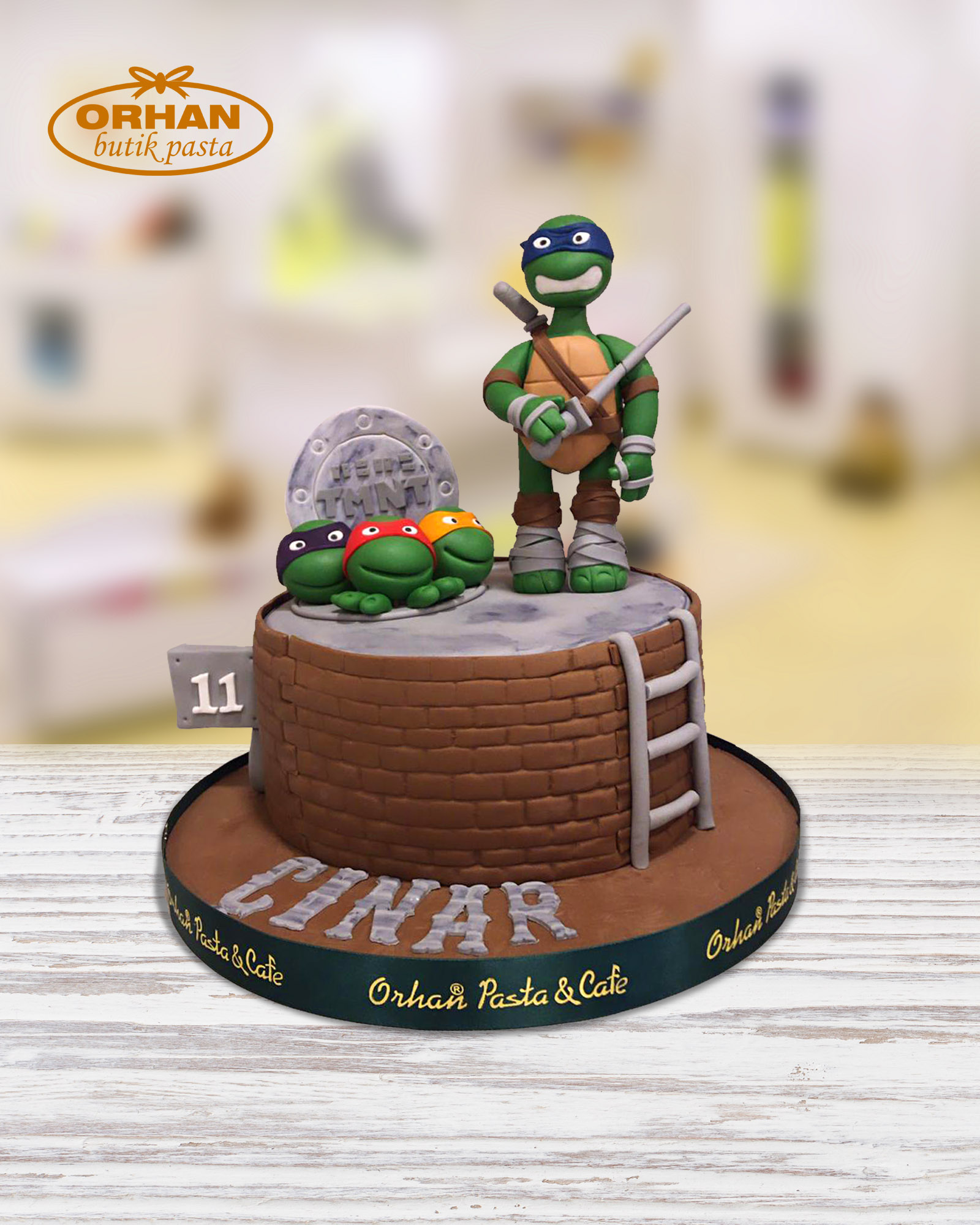 Ninja Kaplumbağalar Doğum Günü pastası