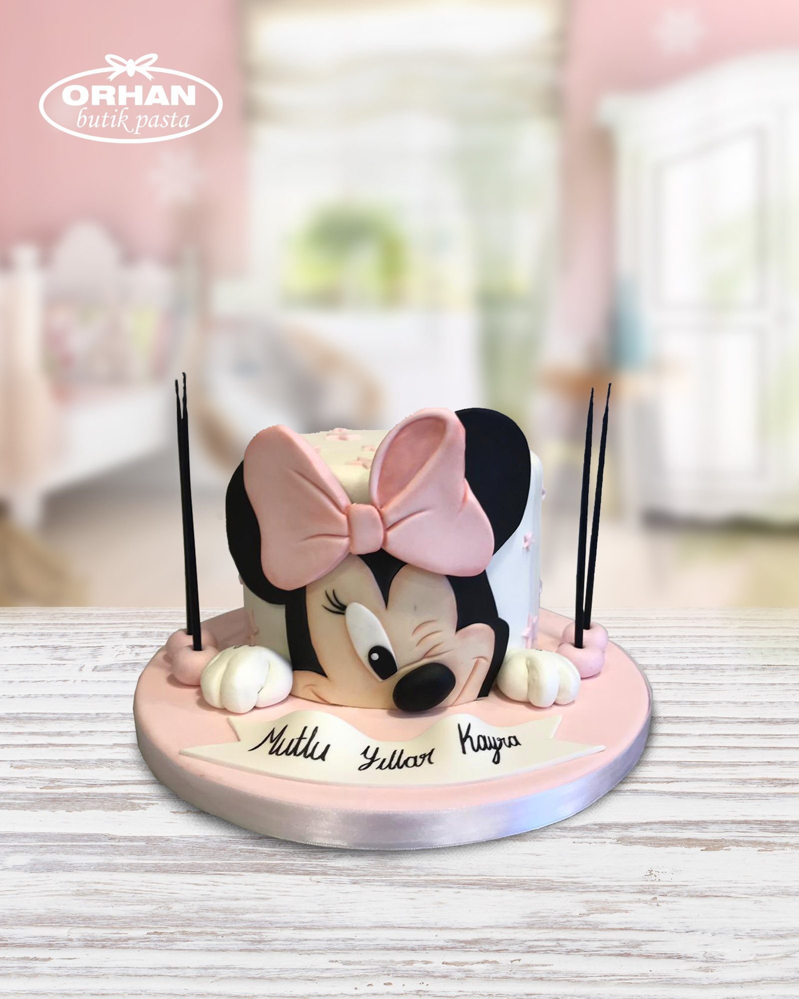 Mickey Mouse Pink Doğum Günü Pastası
