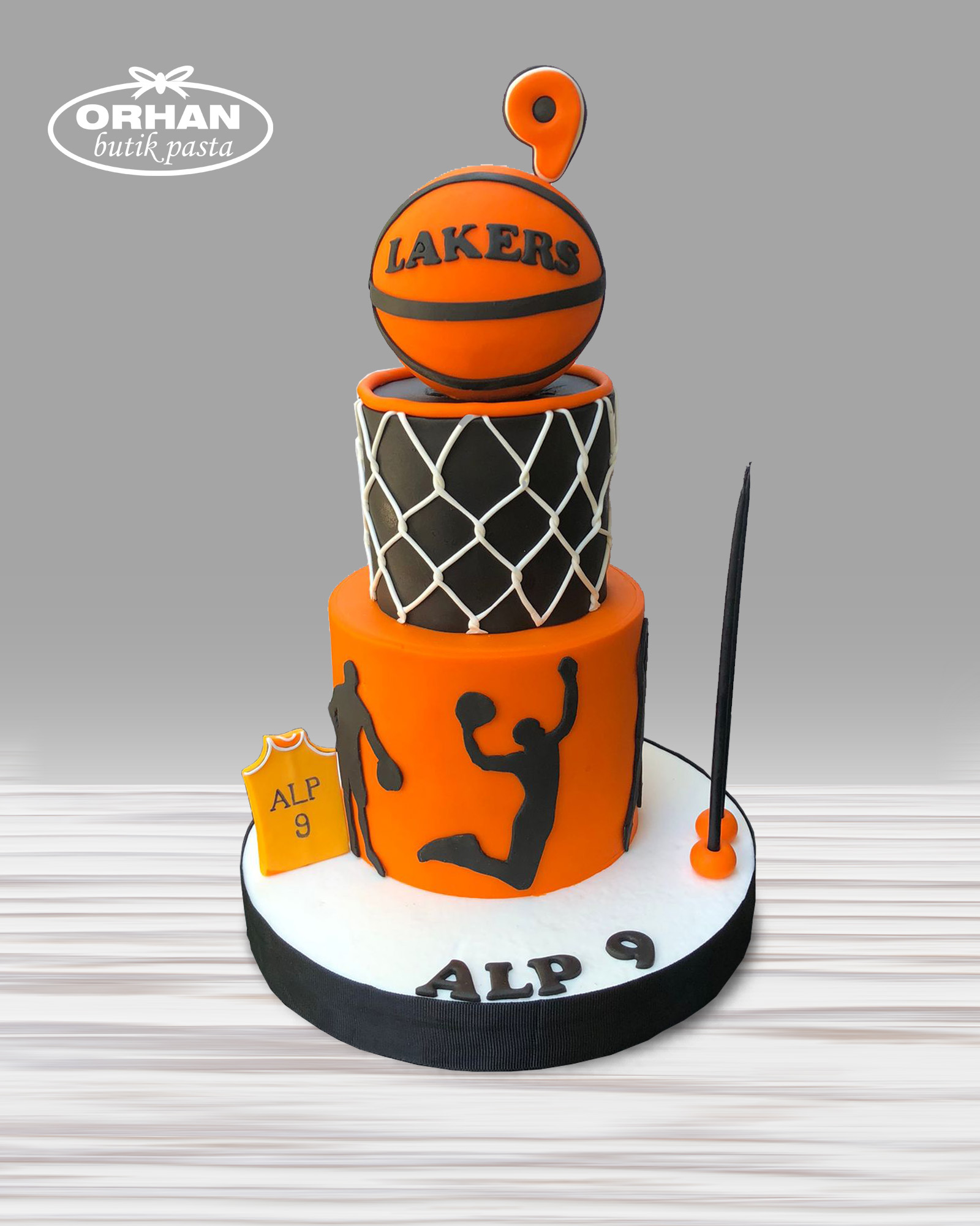 L.A. Laker Basketbol Takım Konseptli Pasta