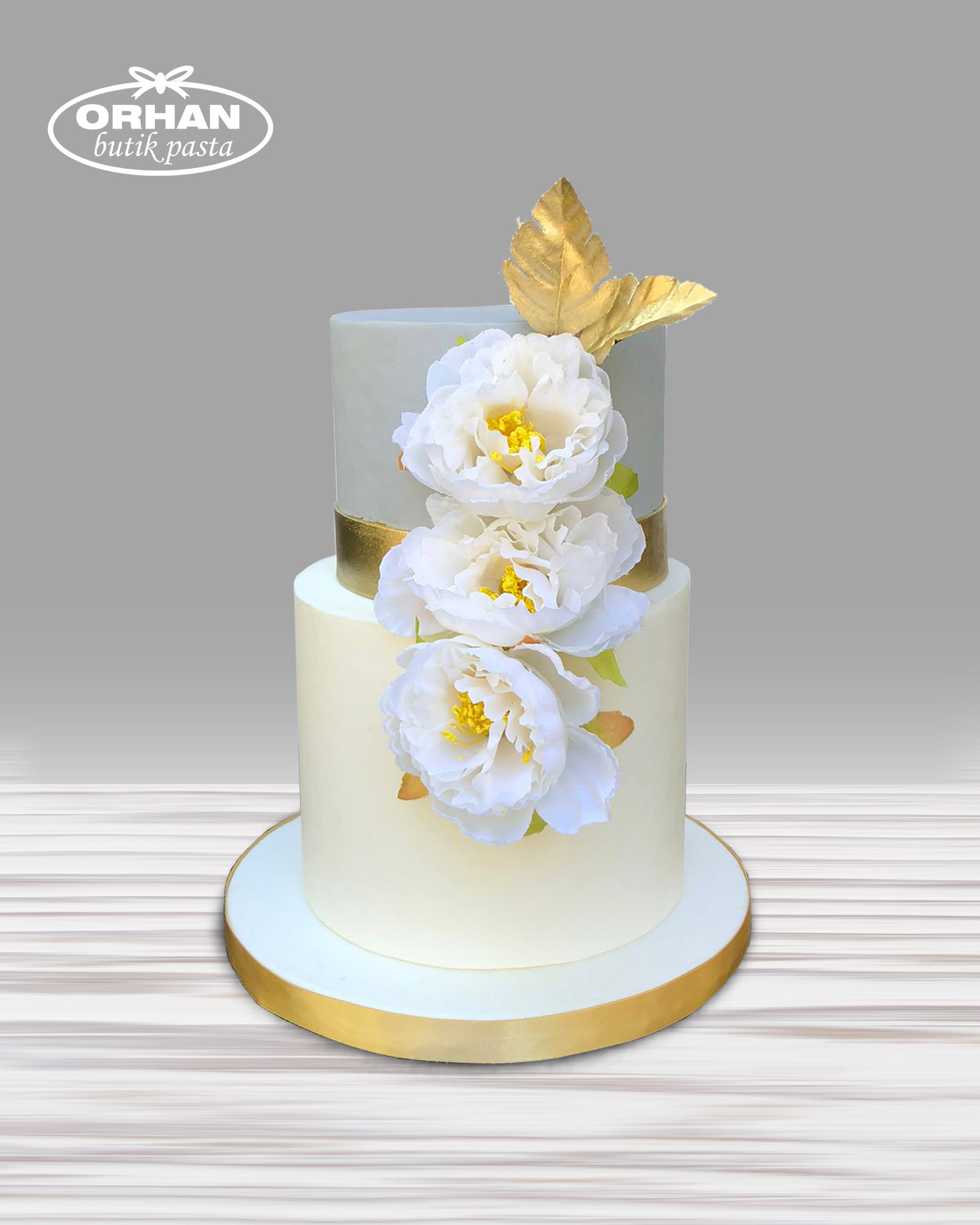 Şakayık Çiçek Temalı Düğün Pastası