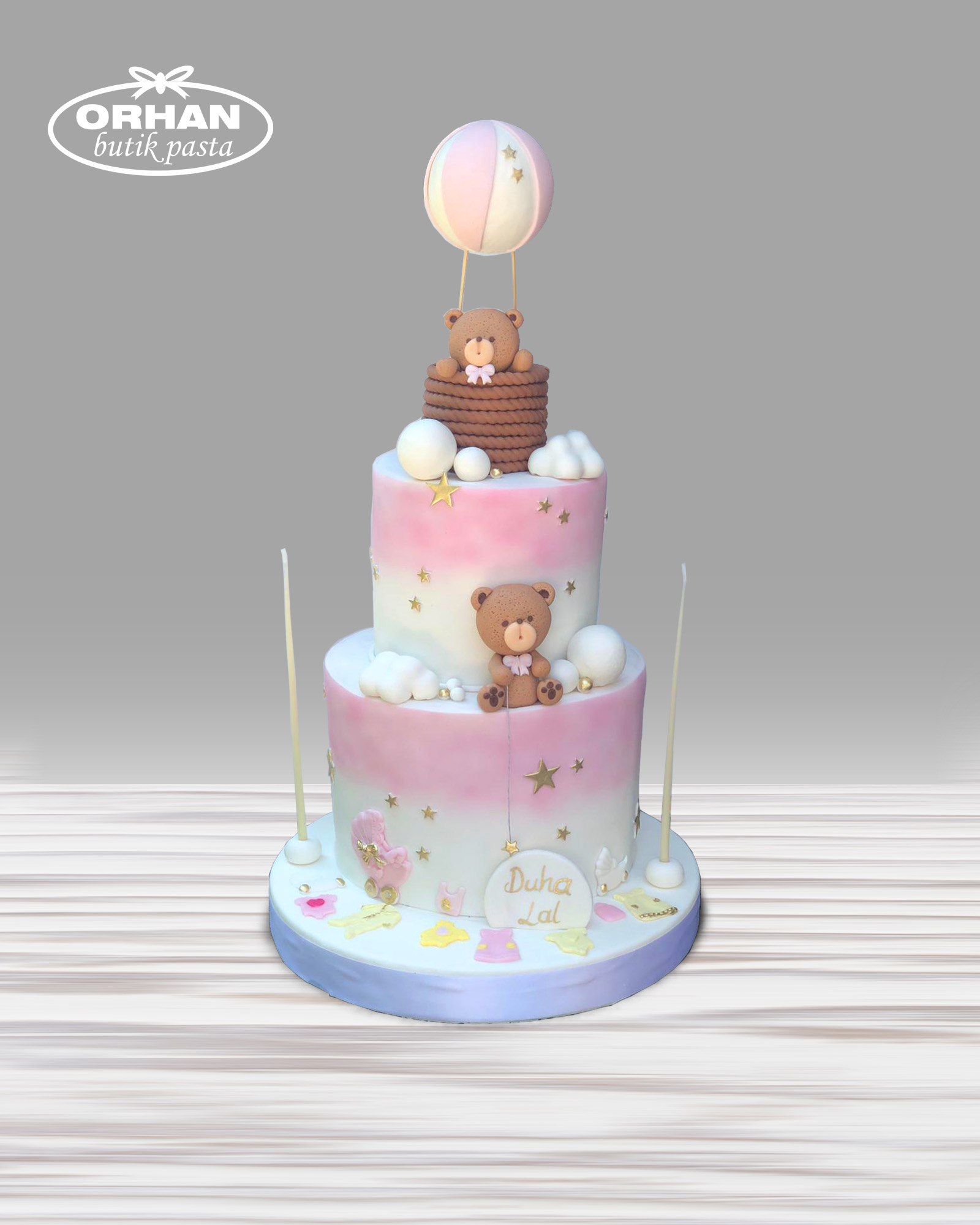 Uçan Balon Baby Shower Doğum Günü pastası
