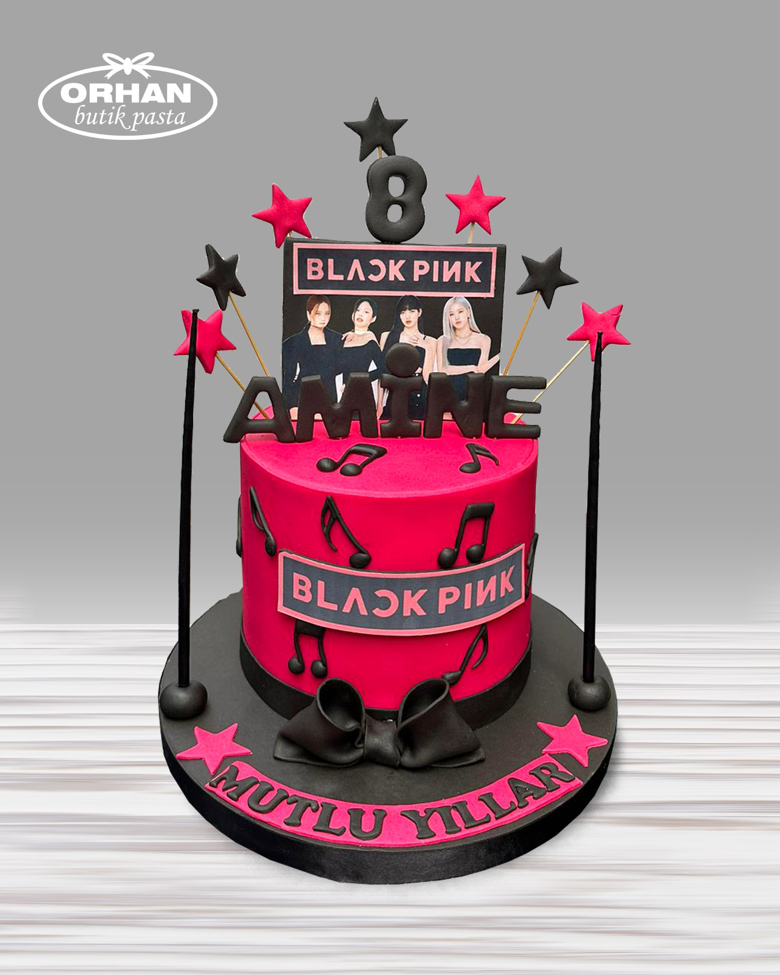 Black Pink Doğum Günü Pastası