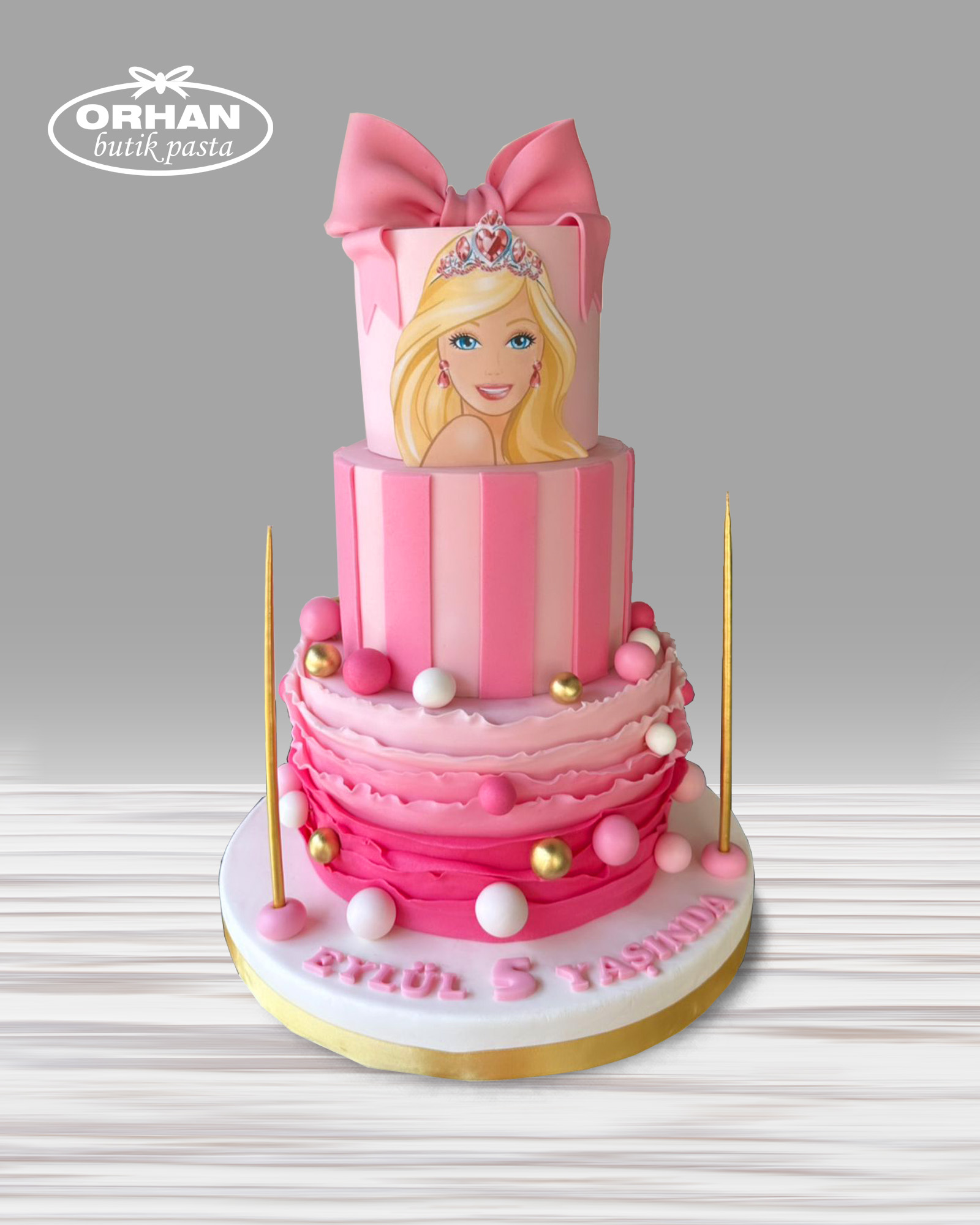 Barbie Girl Temalı Doğum Günü Pastası